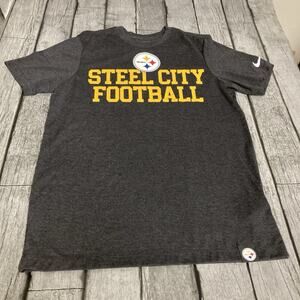 NWOT Men’s Nike Pittsburgh Steeler Steel City Football Blitz Tshirt Medium Grey